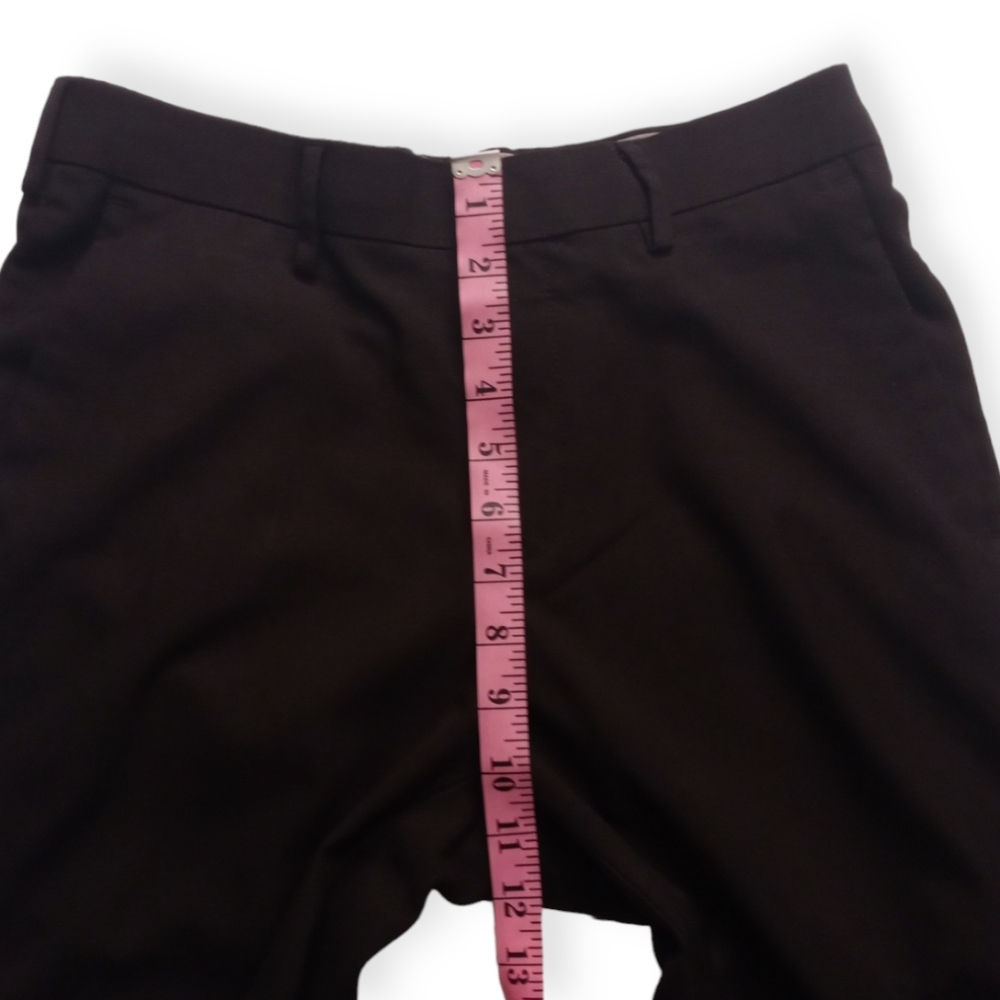 HAGGAR MEN'S PREMIUN STRETCH SLIM FIT DRESS PANTS. SIZE 29 / 30. COLOR BLACK. - Picture 6 of 14